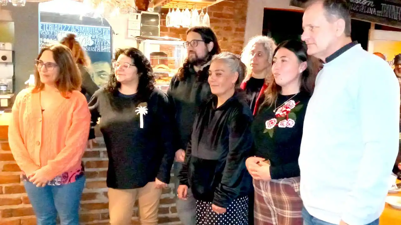 Candidatos. Luciana Nogueira (izquierda) junto a sus compañeros de lista