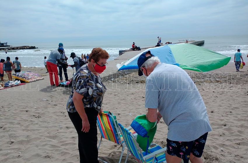Domingo tibio en Mar del Plata