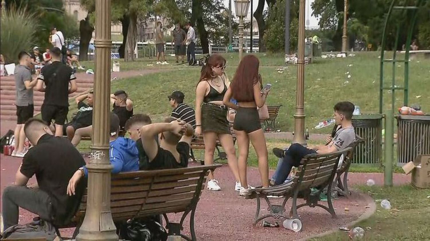 Descontrol en Año Nuevo en parques y plazas de CABA