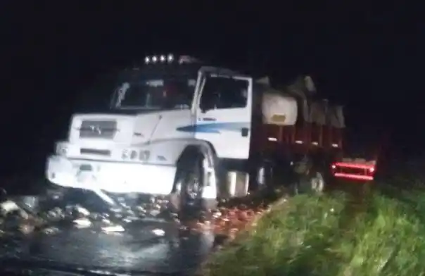 Chocó un micro en Ruta 30 altura de Rauch
