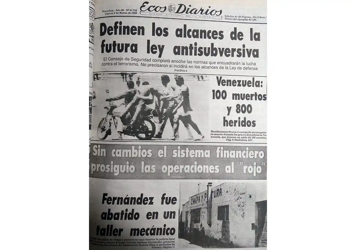 Jueves 2 de marzo de 1989