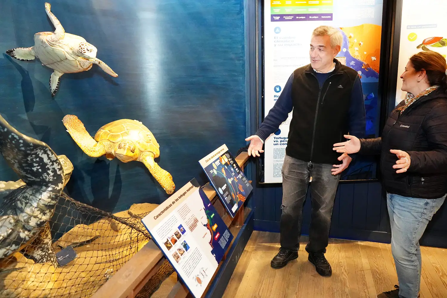 Joselito y las tortugas. Se inauguró el sábado pasado en la Estación Hidrobiológica