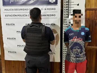 El delincuente fue trasladado a la Comisará.