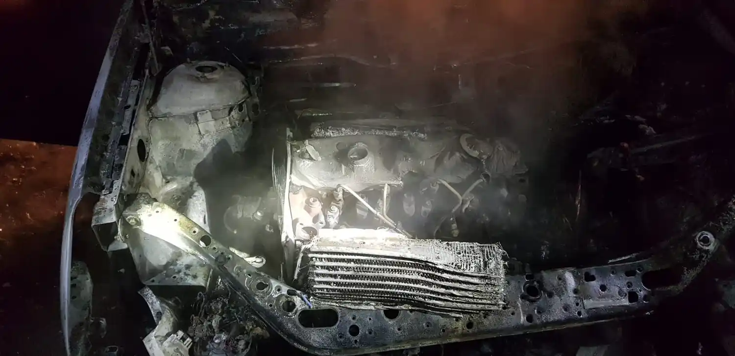 Un Ford Focus quedó consumido por las llamas: pérdidas totales en un incendio en zona rural - 1