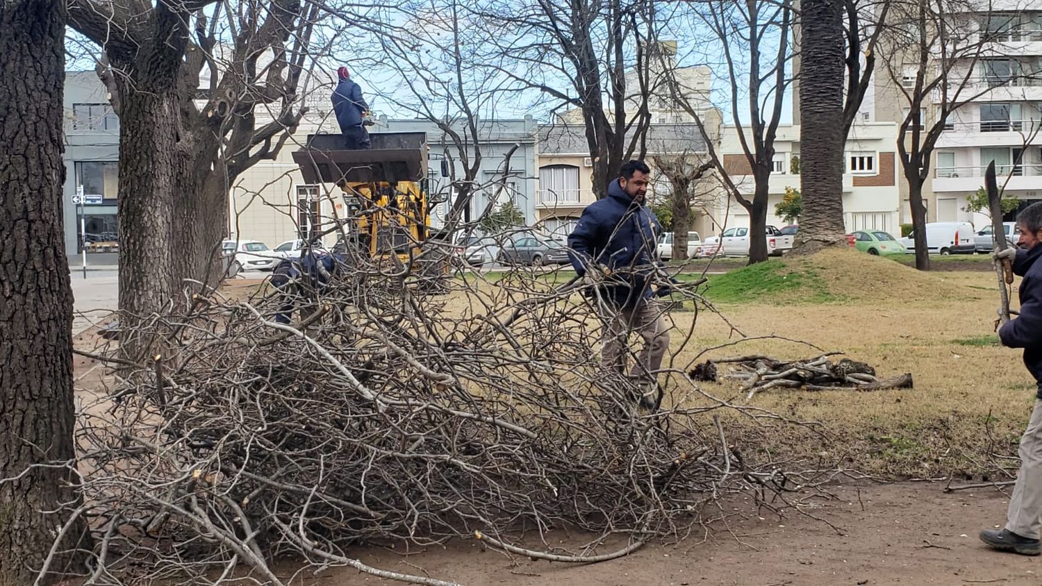 Trabajos en la Plaza Independencia