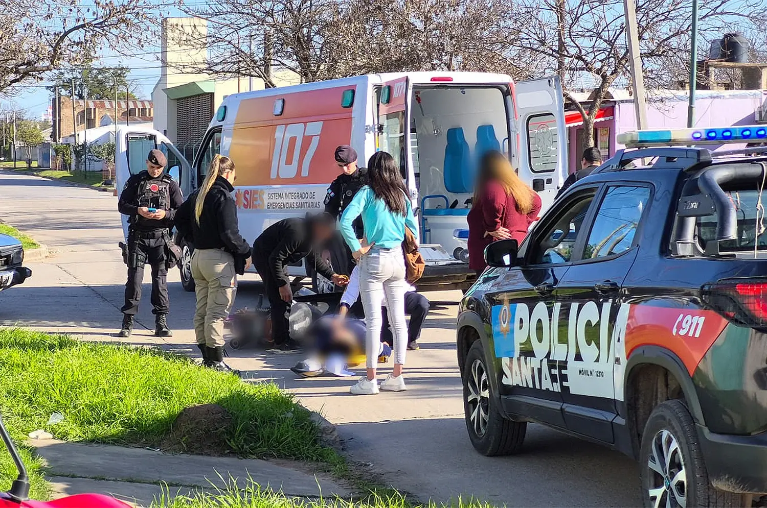 Otro accidente en Rafaela: un motociclista fue trasladado al Hospital tras una colisión en Perussia y Chaco