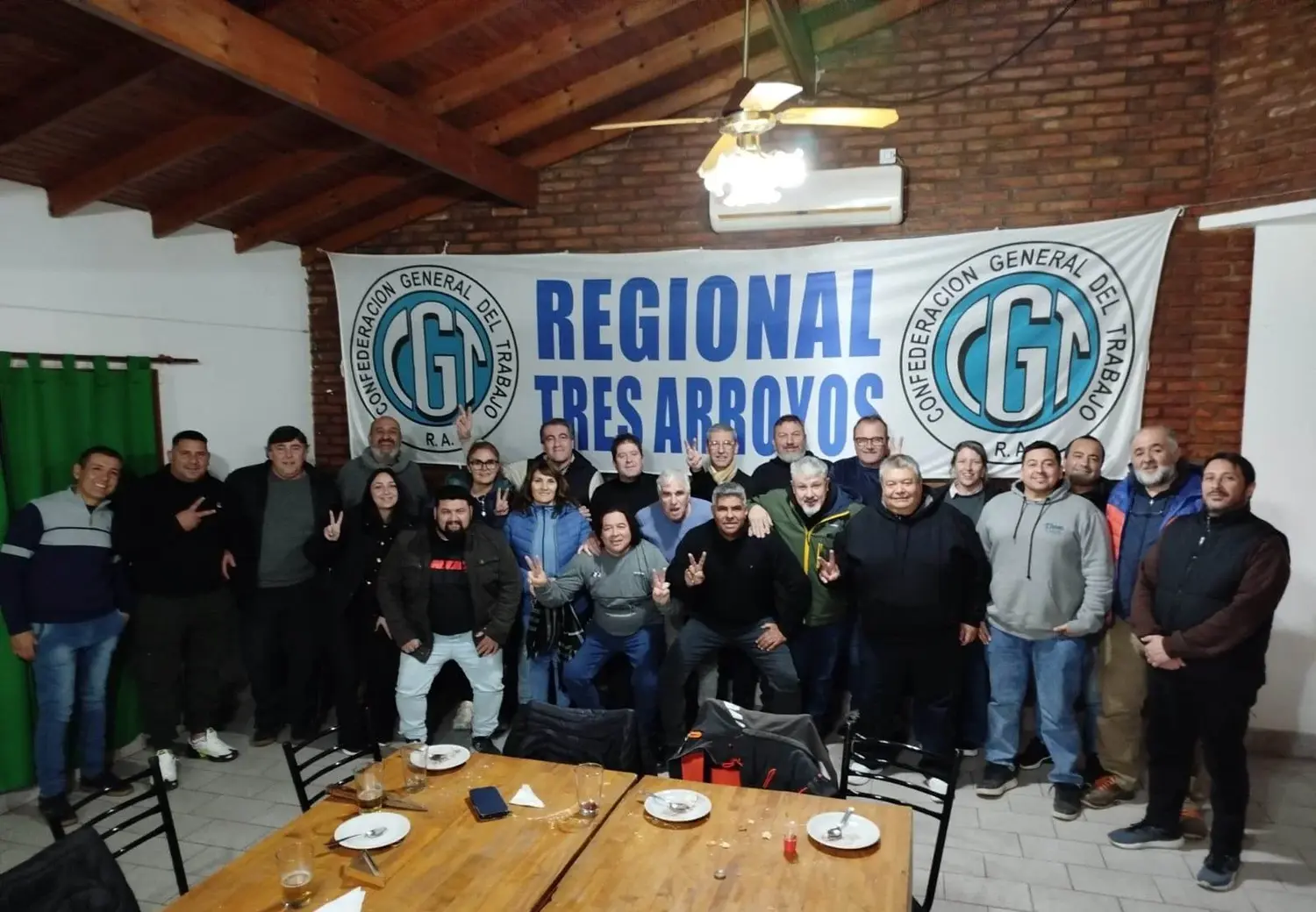Integrantes de la CGT Regional Tres Arroyos compartieron un encuentro gastronómico