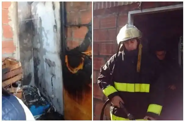 Bomberos sofocaron el incendio de un quincho en la ciudad
