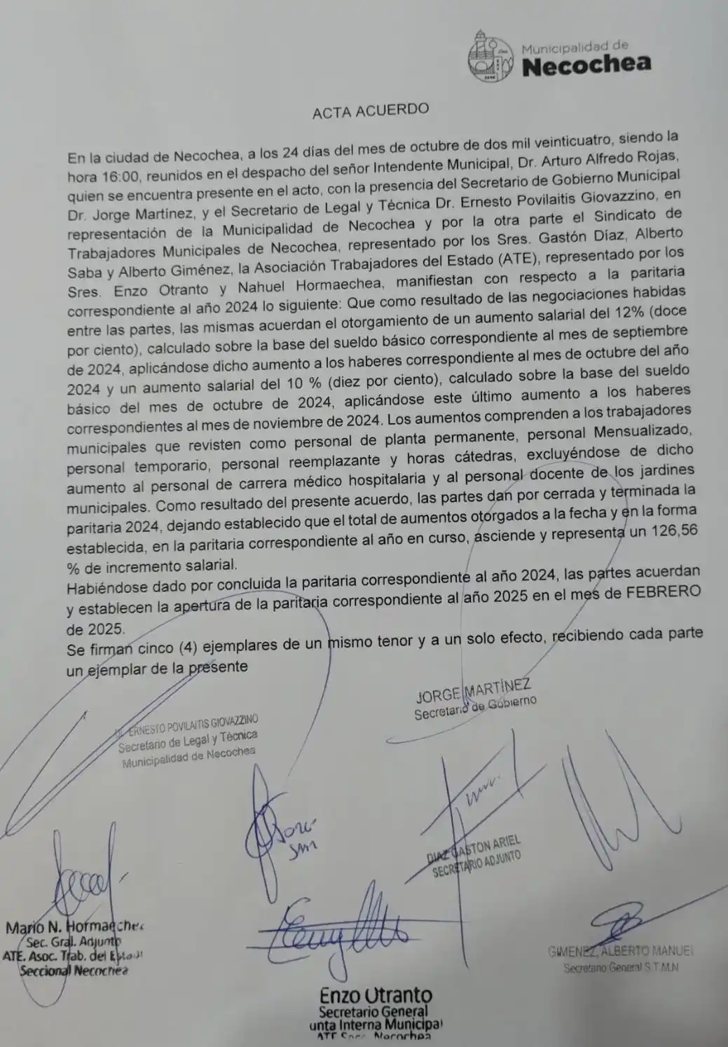 ACTA PARITARIA