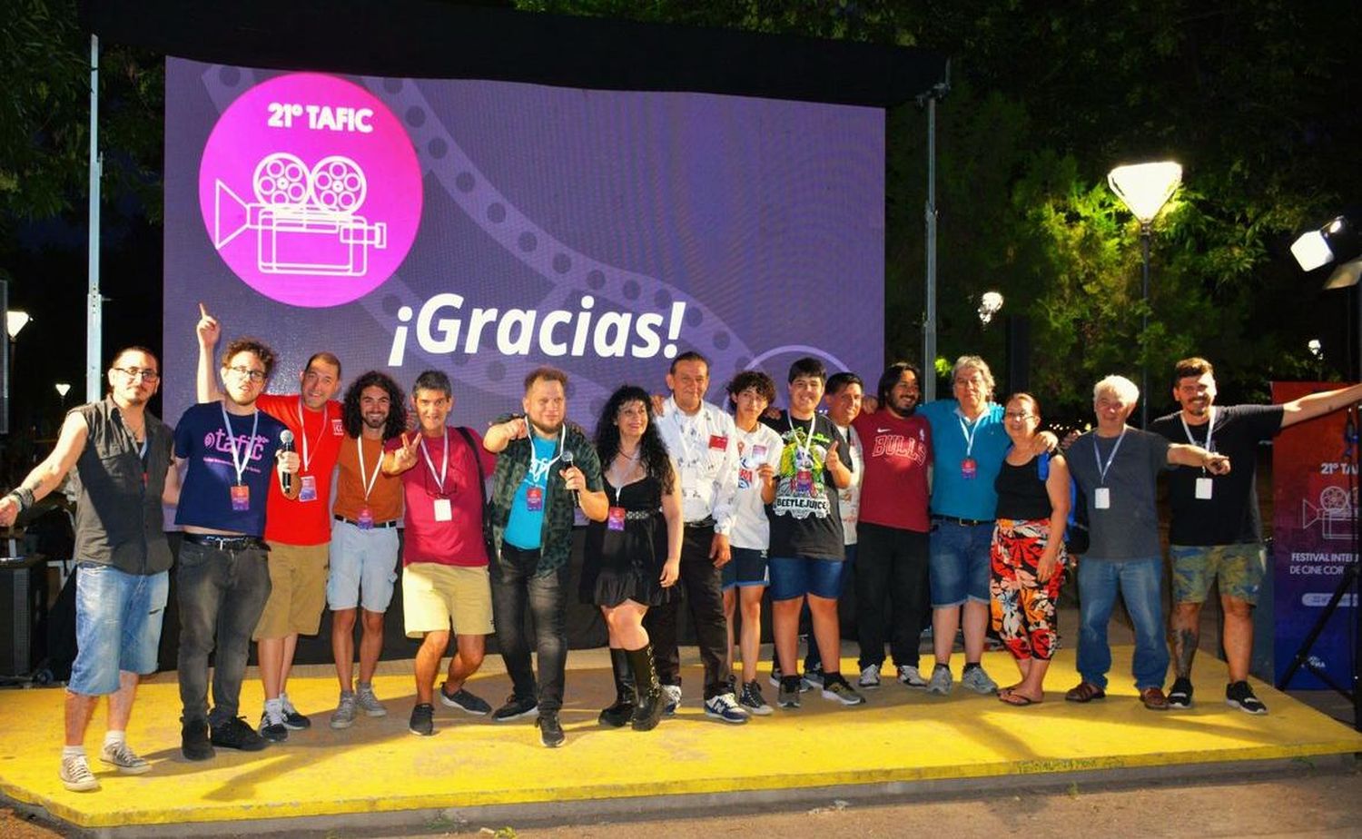 El elenco de Remisse Navidad en el Festival Internacional de Cine Corto de Tapiales