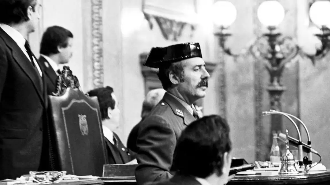 Tejerazo. El teniente coronel Tejero en el Congreso, en 1981  (gentileza Europa Press).