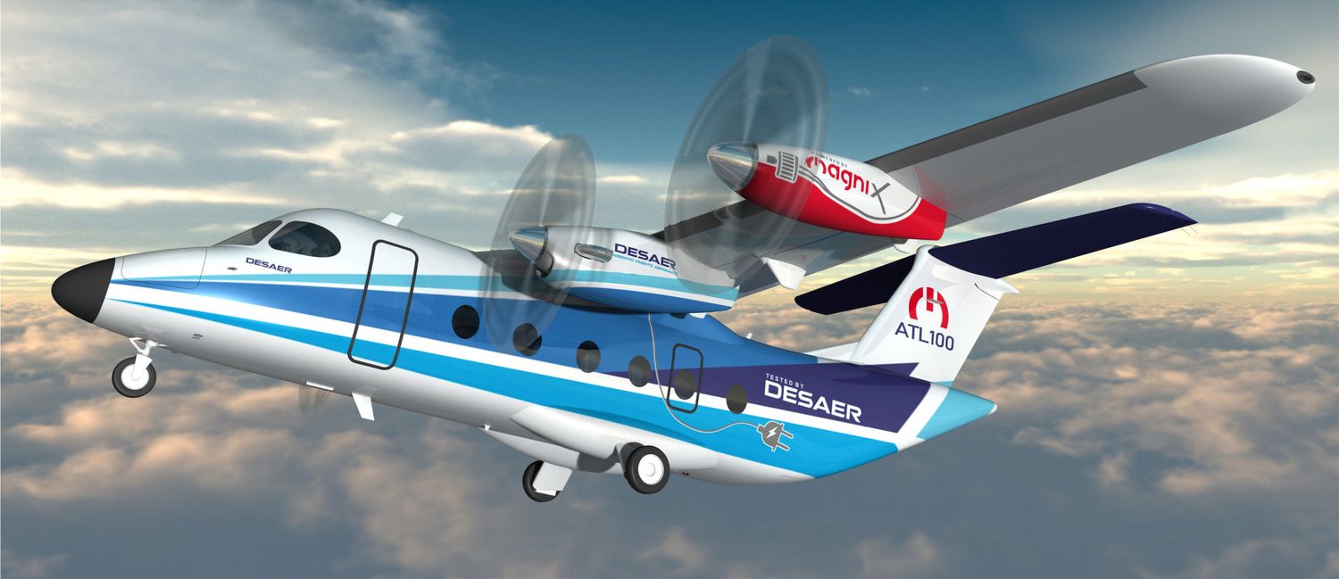 DESAER and magniX partner to create the ATL-100H, a hybrid-electric regional courier