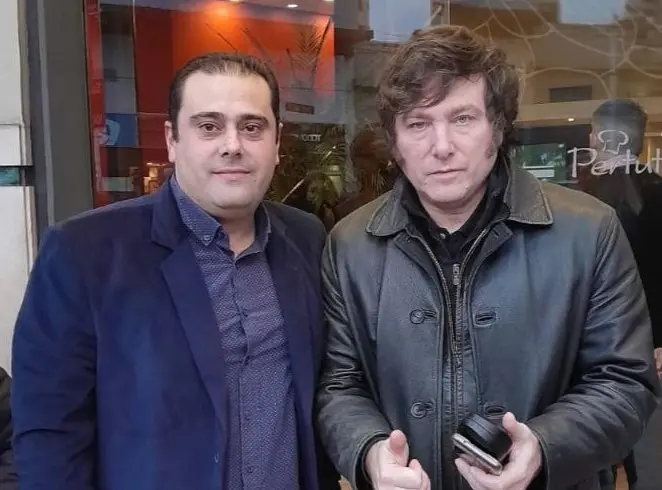 Matías Ascurra y Javier Milei. Foto. Instagram