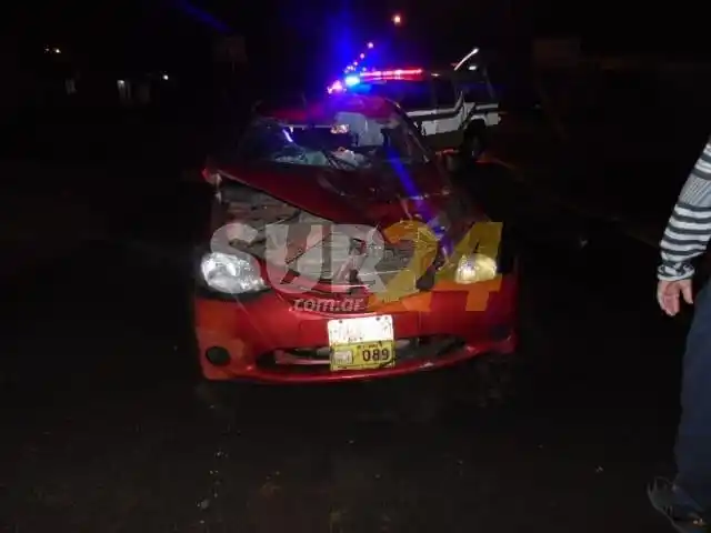 Ruta 8 y Lussenhoff: un remís chocó a un caballo 