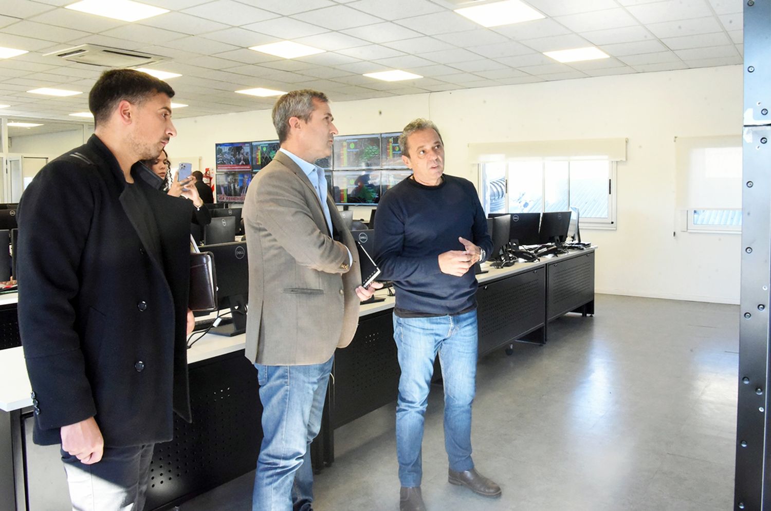 Visita. Pablo Barrena junto a Martín Acosta