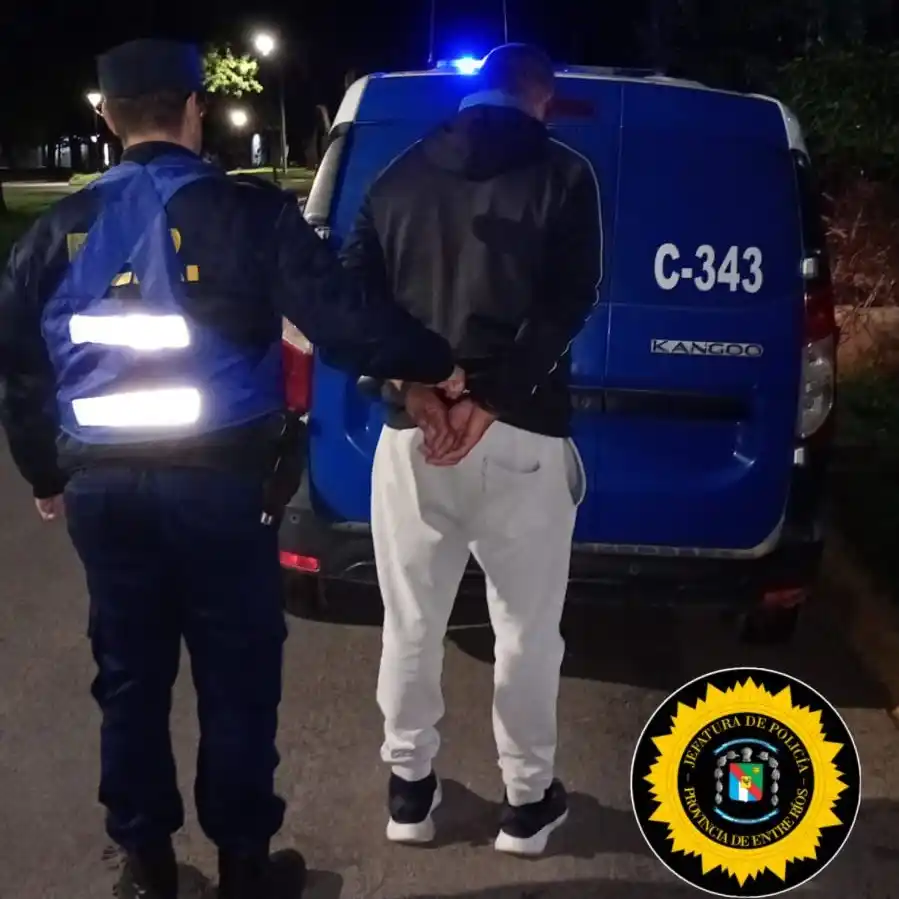 Detuvieron a un hombre en Crespo por violar una restricción judicial tras un incidente familiar
