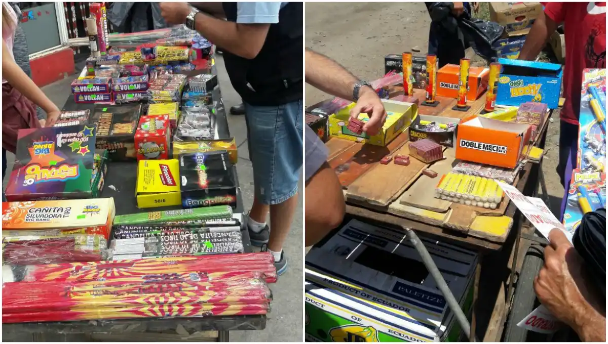 Inspección incautó 330 kilos de pirotecnia