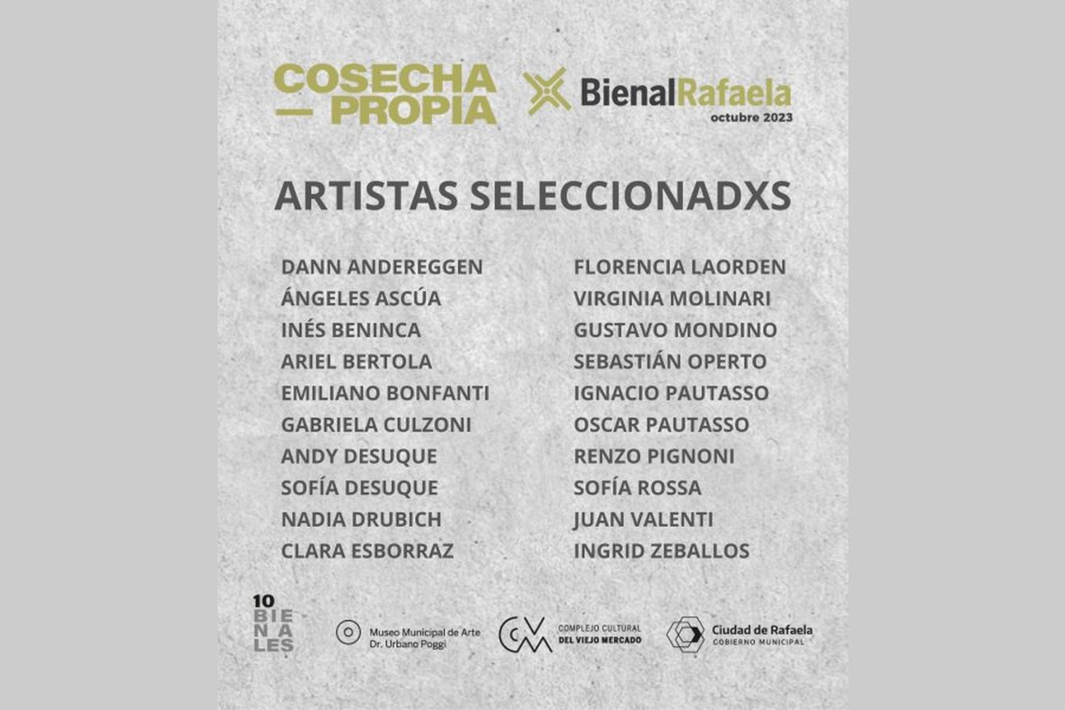 La décima edición “Cosecha propia” tendrá 20 participantes de la ciudad. La muestra será inaugurada el 20 de octubre.