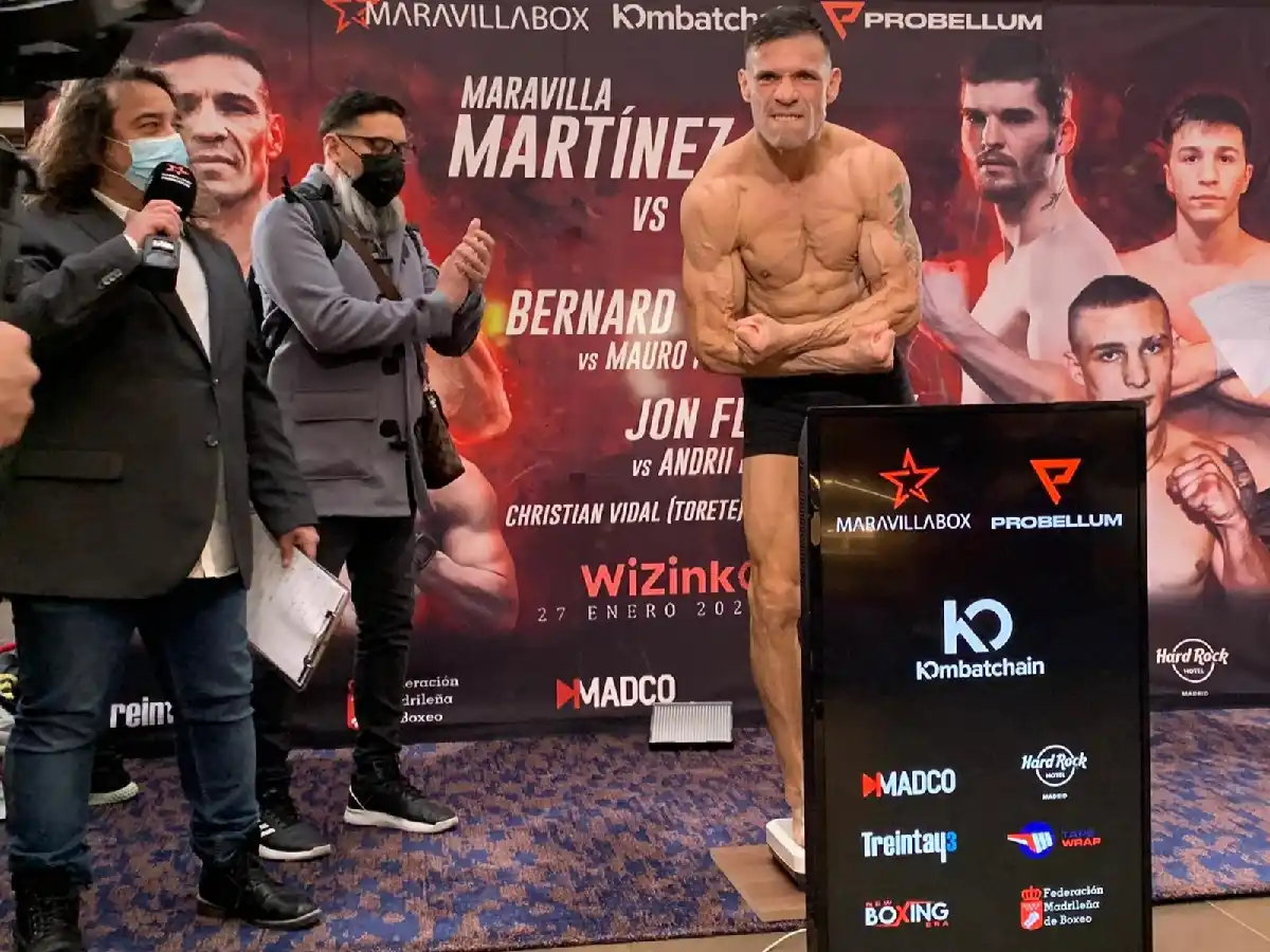 "Maravilla" Martínez pelea en Madrid 