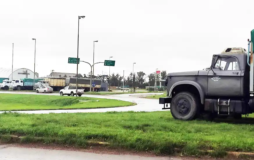 Empezó la protesta de los camioneros