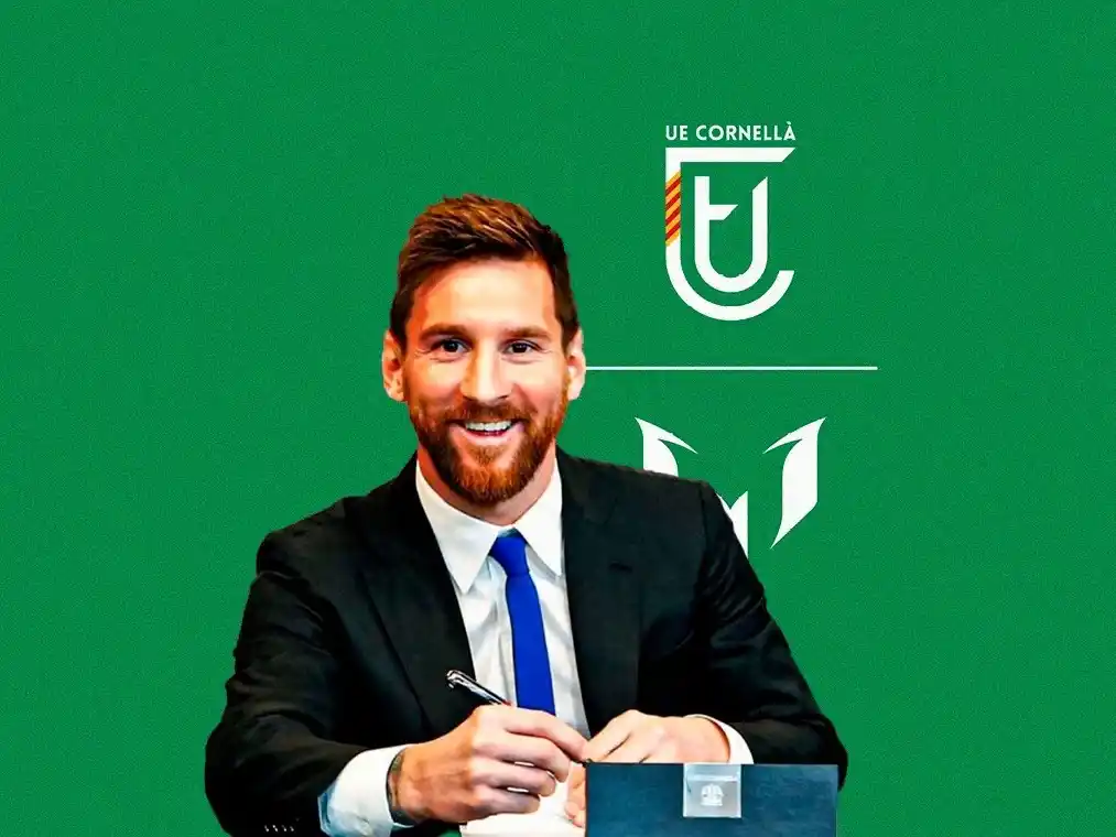 Messi revolucioná las redes sociales del Cornellá aumentando a más de 800.000 sus seguidores en Instagram. Foto:IA