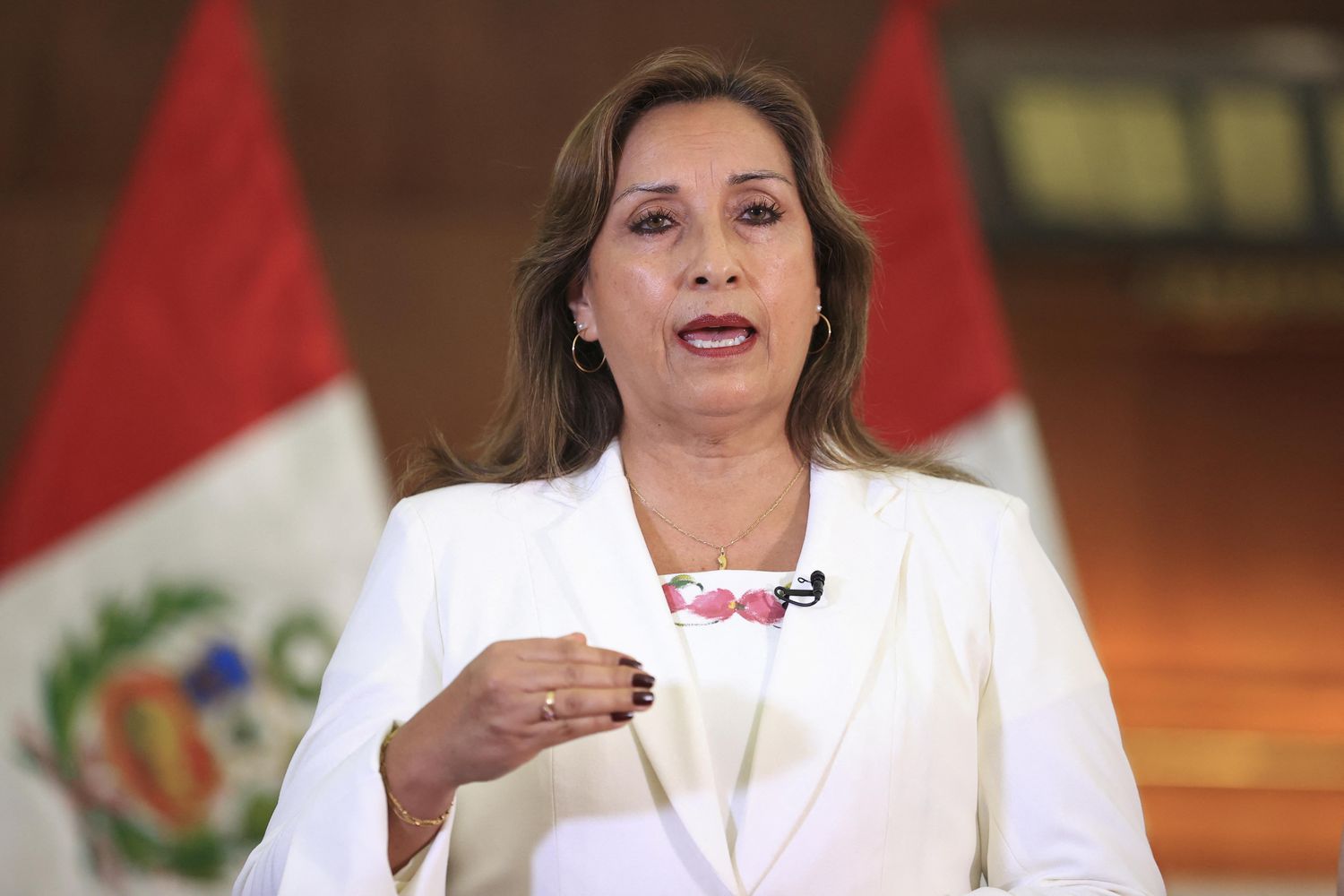 Dina Boluarte, presidenta de Perú.