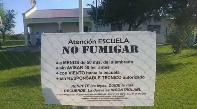 Escuelas fumigadas: AGMER vuelve a exigir una intervención activa de la Justicia