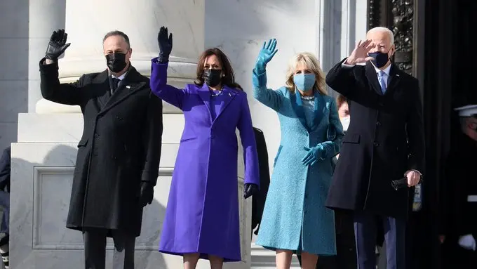 JOE BIDEN llega al Capitolio para asumir como el 46º presidente de EE.UU.