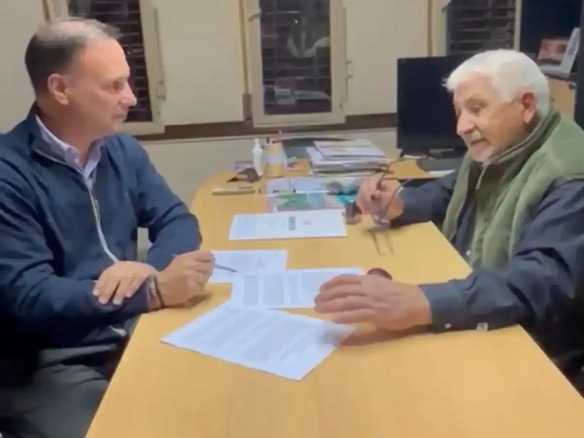 El ministro Enrico y el presidente De Nenne
