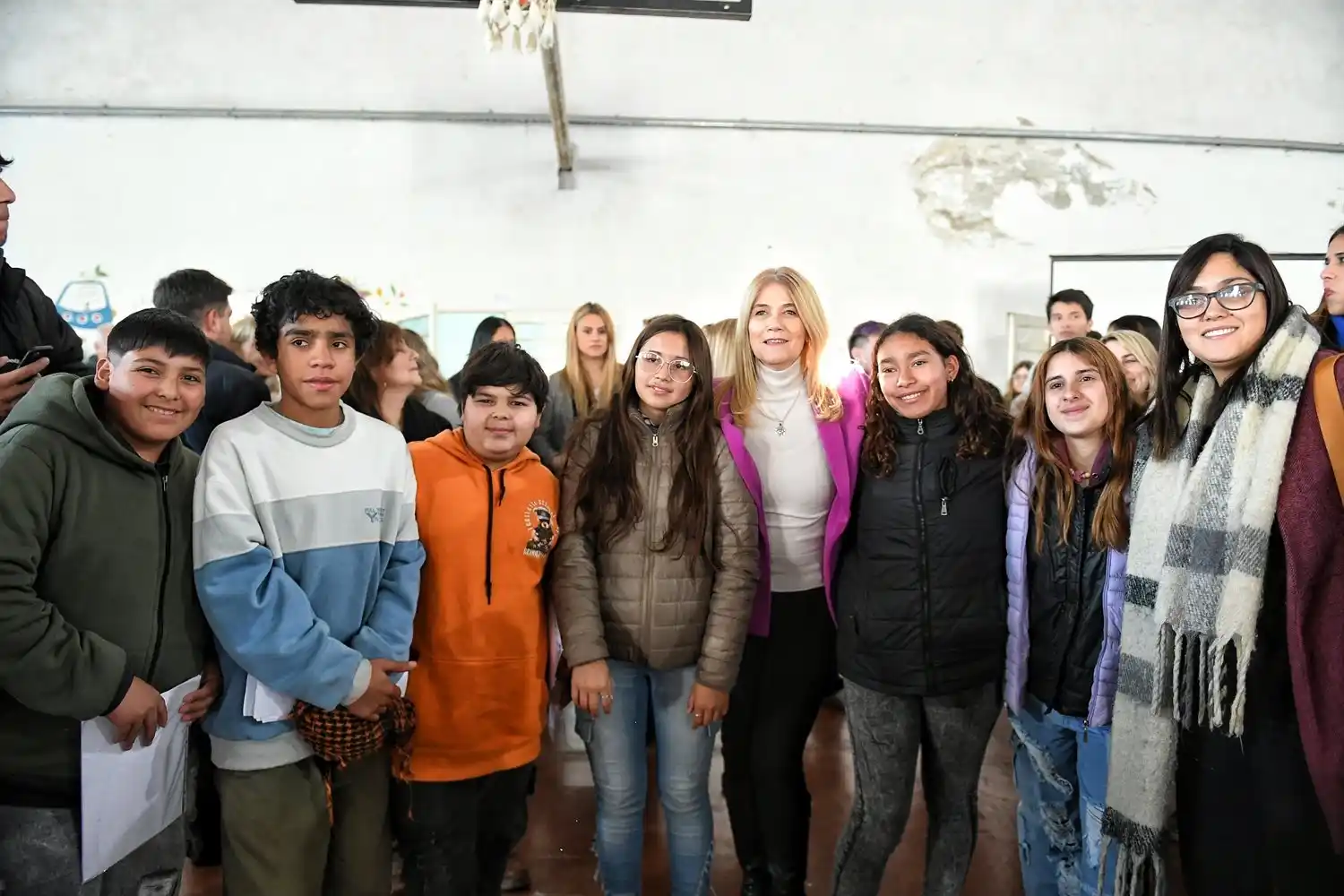 La vicegobernadora durante el encuentro en Chacabuco.