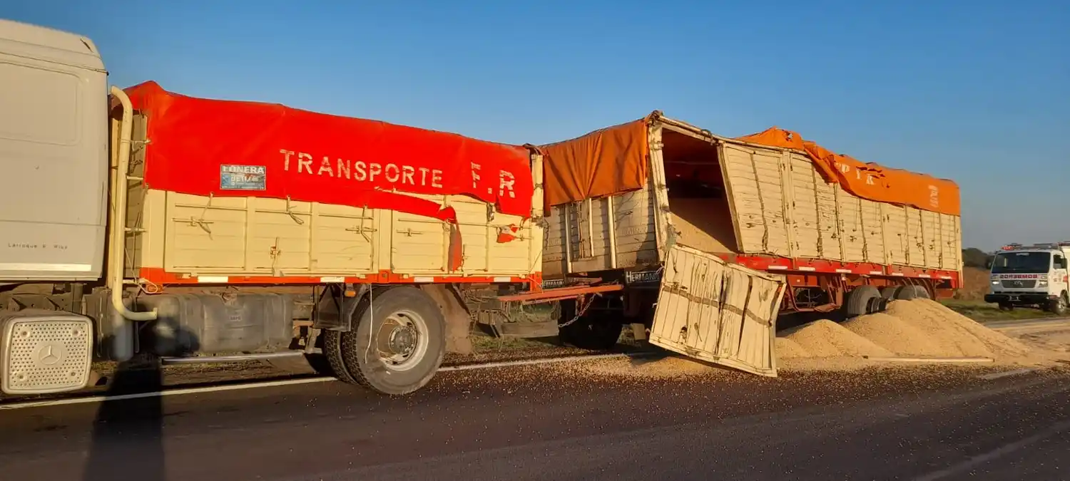 Dos camioneros chocaron y uno de ellos fue trasladado al hospital de Gualeguay