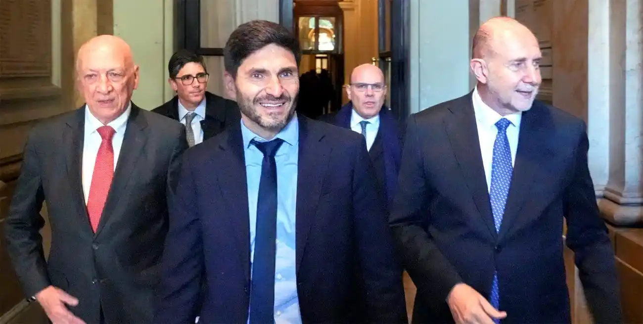 La foto corresponde a la audiencia de conciliación en la Corte Suprema de Justicia de la Nación que se realizó en 2025.