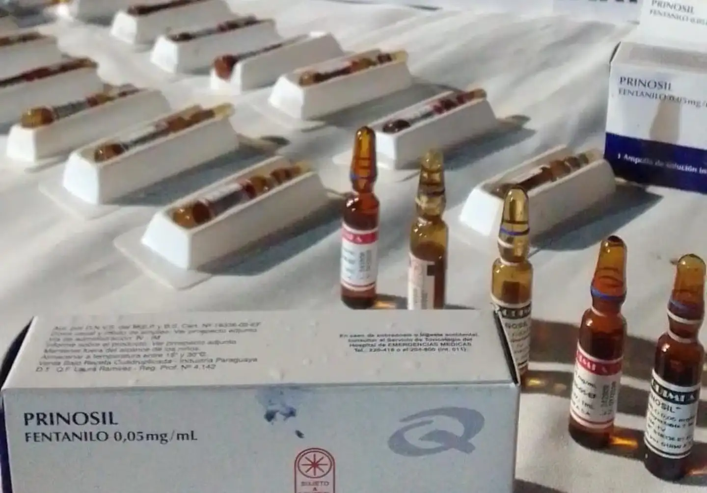 El secuestro incluyó más de 173 kilos de cocaína, 177 ampollas de fentanilo y 14 de etilefrina.