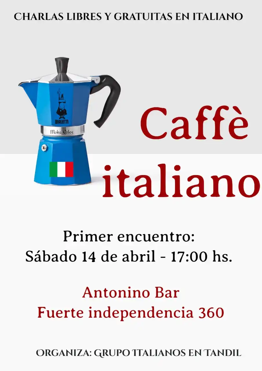 Mañana a las 17 en Antonino Bar tendrá lugar el denominado Caffe Italiano