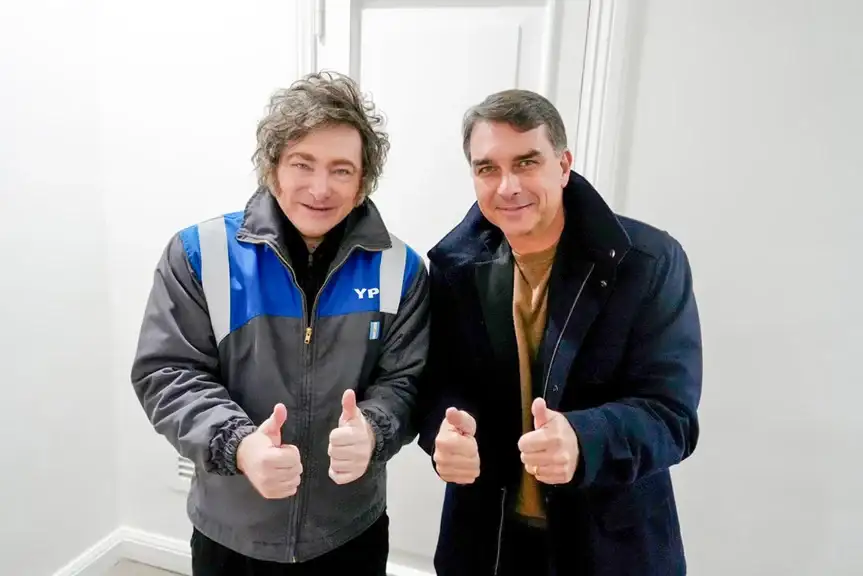 Javier Milei confirmó que viajará a fin de mes a Brasil para apoyar a Flavio Bolsonaro