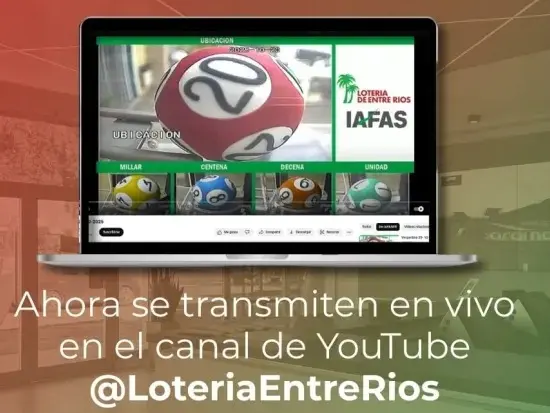 IAFAS informó cambios en la transmisión de los sorteos de Lotería de Entre Ríos