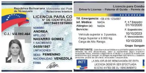 INTT presenta NUEVO FORMATO de la LICENCIA de CONDUCIR