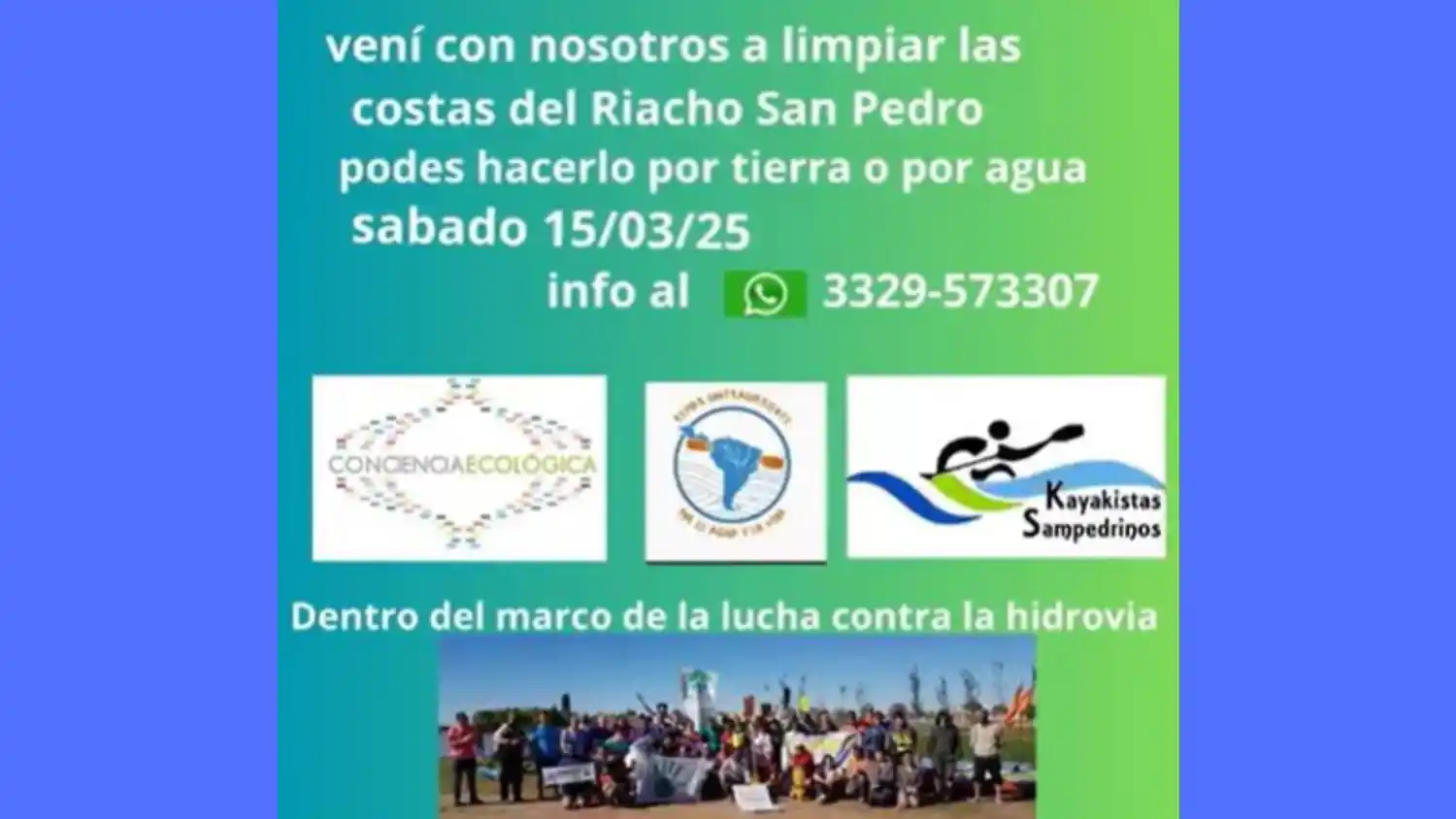 Riacho San Pedro limpieza