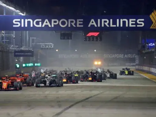 Se viene l GP de Singapur en el caleljero de Marian Bay.Foto: AP