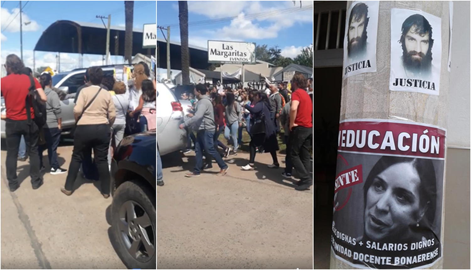 Otra vez Vidal escrachada, ahora en 25 de Mayo, y con reclamo por Santiago Maldonado