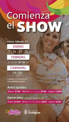 Corso de Gualeguay 2023: hoy salen a la venta las ubicaciones