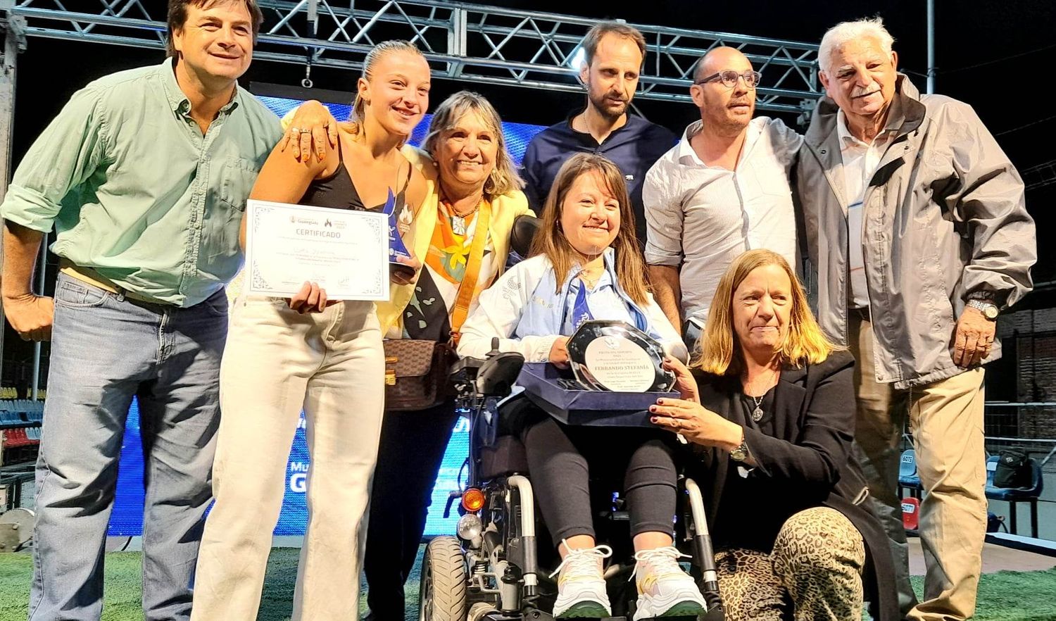 El momento culminante de la Fiesta del Deporte y fue cuando Stefanía Ferrando fue declarada la Deportista del Año