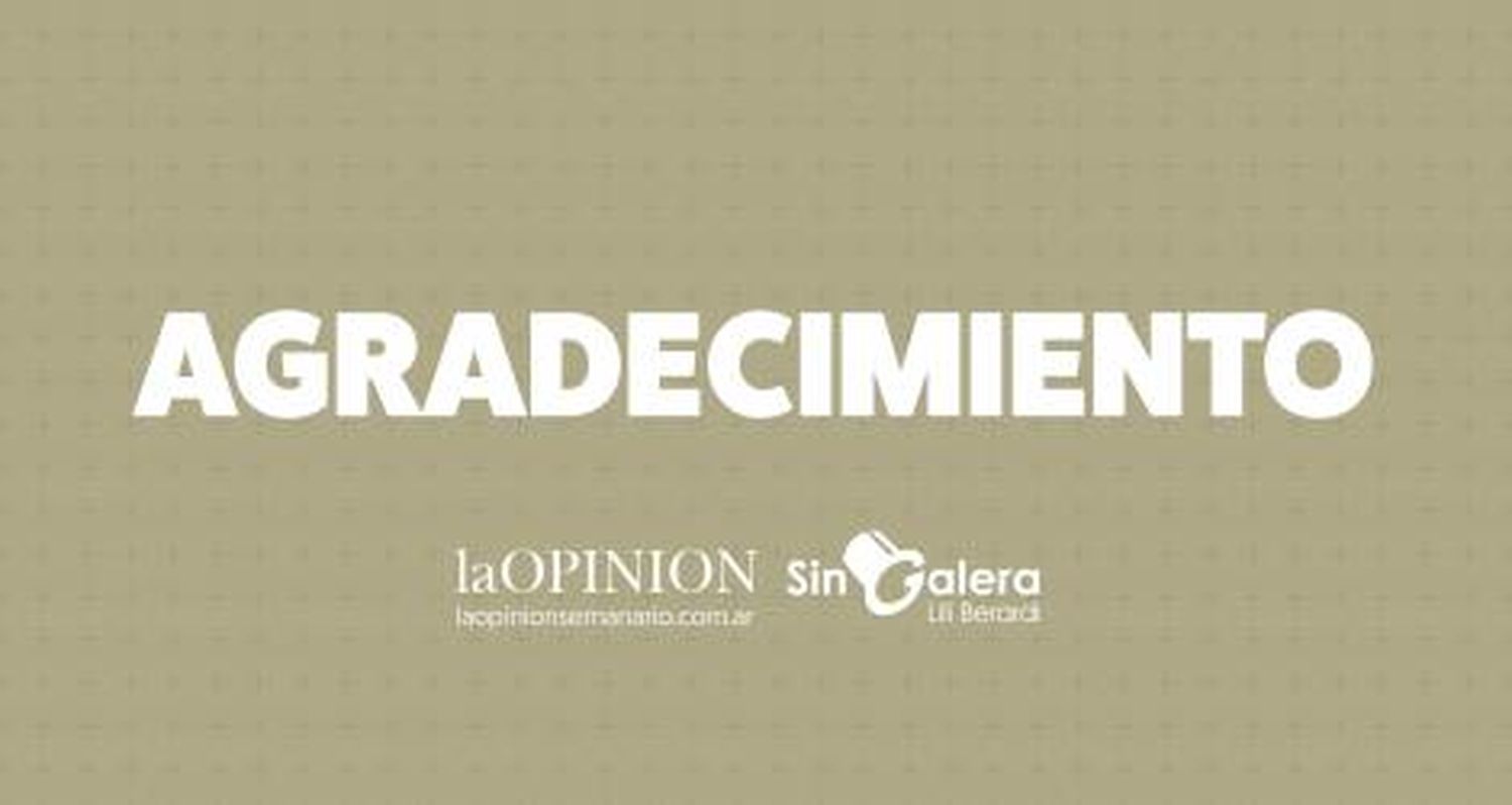 Agradecimiento al Hospital