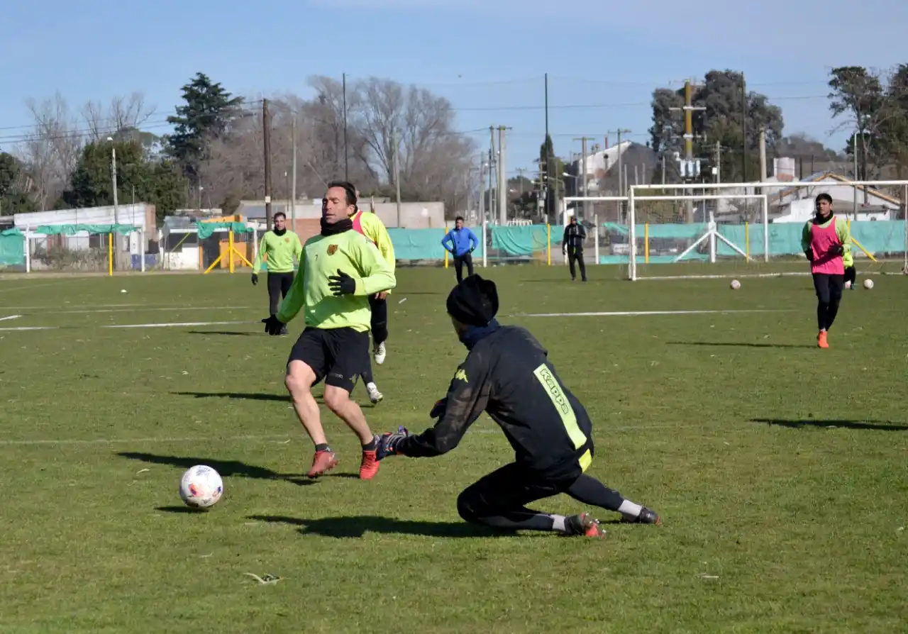 Michel, en un entrenamiento de Santamarina.