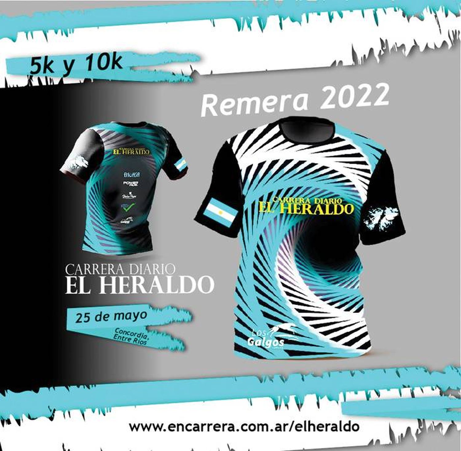 Te presentamos la remera para la Carrera Diario EL HERALDO el 25 de mayo