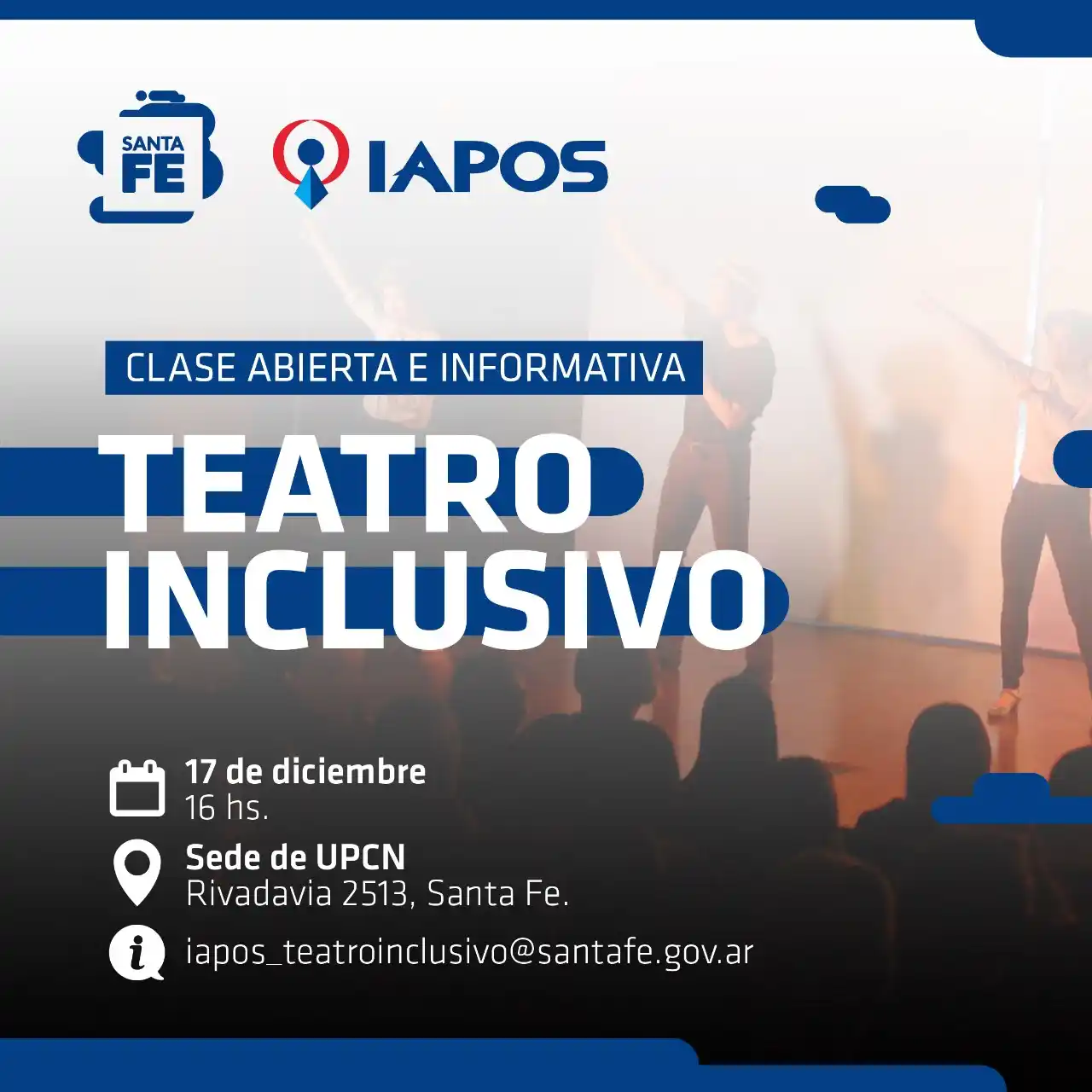 Se realizará una clase abierta y gratuita de teatro para personas con discapacidad