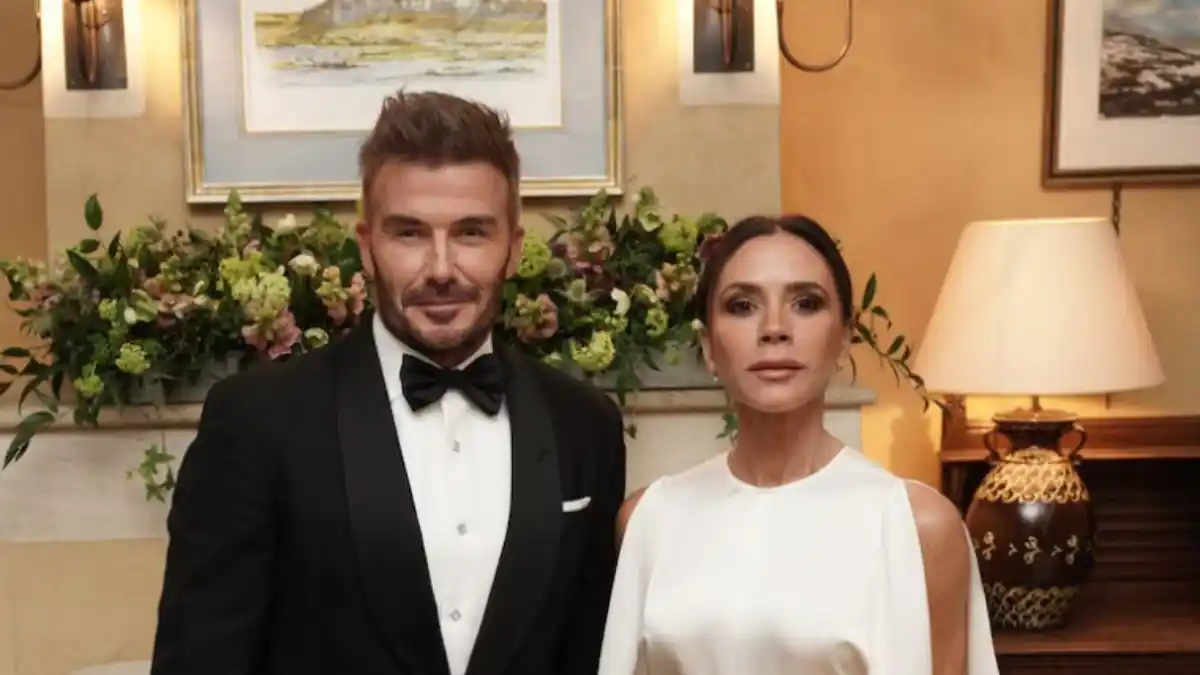 Victoria y David Beckham en un importante evento
