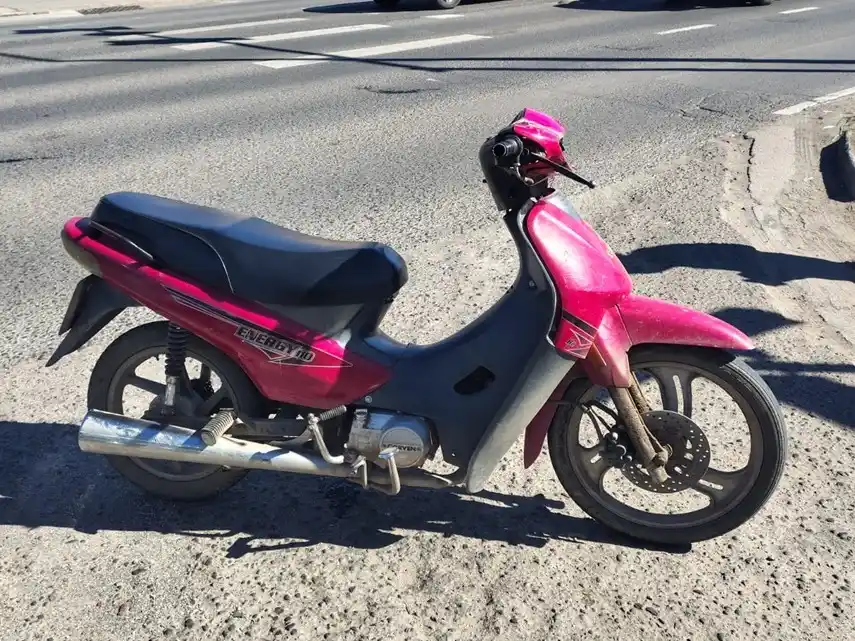 El birrodado en el que se movilizaba la víctima.