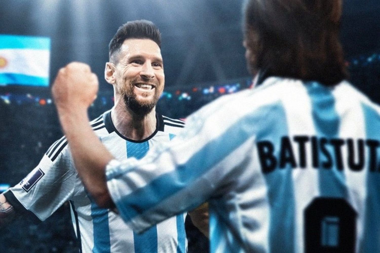 La dedicatoria de Batistuta a Messi por alcanzarlo como máximo goleador en mundiales: “Es un gran honor"