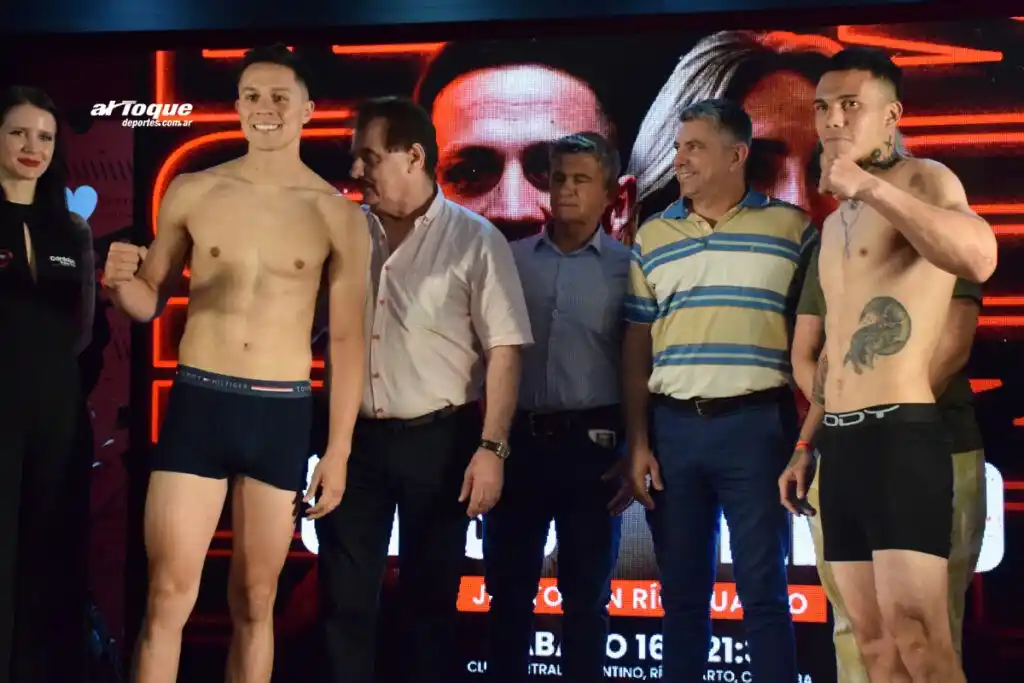 Lorenzo Gerez y Adrián Sasso superan el pesaje oficial para una noche de boxeo inolvidable